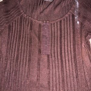 Aeropostale marron ribbed long sleeve tee